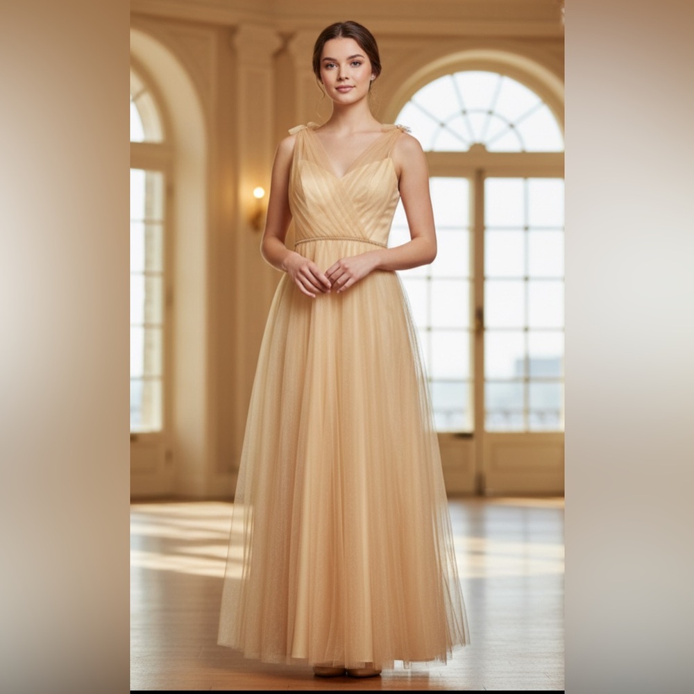 Formal Wedding / Prom Long Tulle Dress . Donna Morgan Collection Size 8. …
